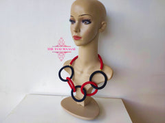 Bold Maasai Beaded Pendant Necklace