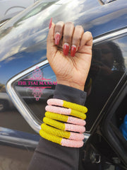 6 beautiful beaded maasai bracelets