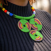 1 Traditional Maasai Color Bead Necklace – Kenyan Artisan Craft