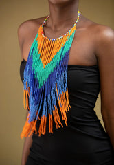 1 Colorful Maasai Beaded Collar Necklace – Handcrafted Jewelry