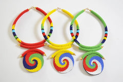 3 Vibrant Maasai Choker Necklace