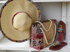 Ankara Bag + Maasai Sandals Beach Set