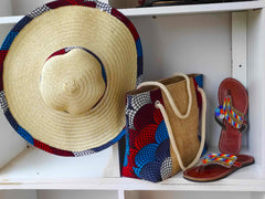 Ankara Bag + Maasai Sandals Beach Set