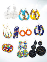 10 pairs Pairs Mixed Wholesale Maasai Earrings