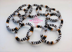 10 Black & Gold,White Beautiful Maasai Bracelet
