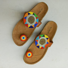 Comfort-First Cork Bead Sandals