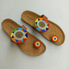 Comfort-First Cork Bead Sandals