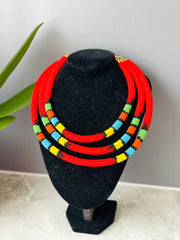 Colorful Handmade Maasai Bead Necklace