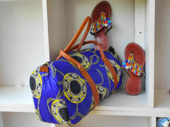 Elevate any wardrobe with our Ankara Tote & Beaded Sandals Bundle