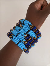 5 Blue Colors Quality Maasai Bead Bangles