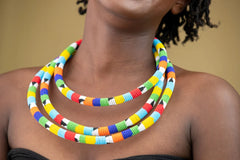 1 Colorful Maasai Beaded Necklace – Authentic Kenyan Craft