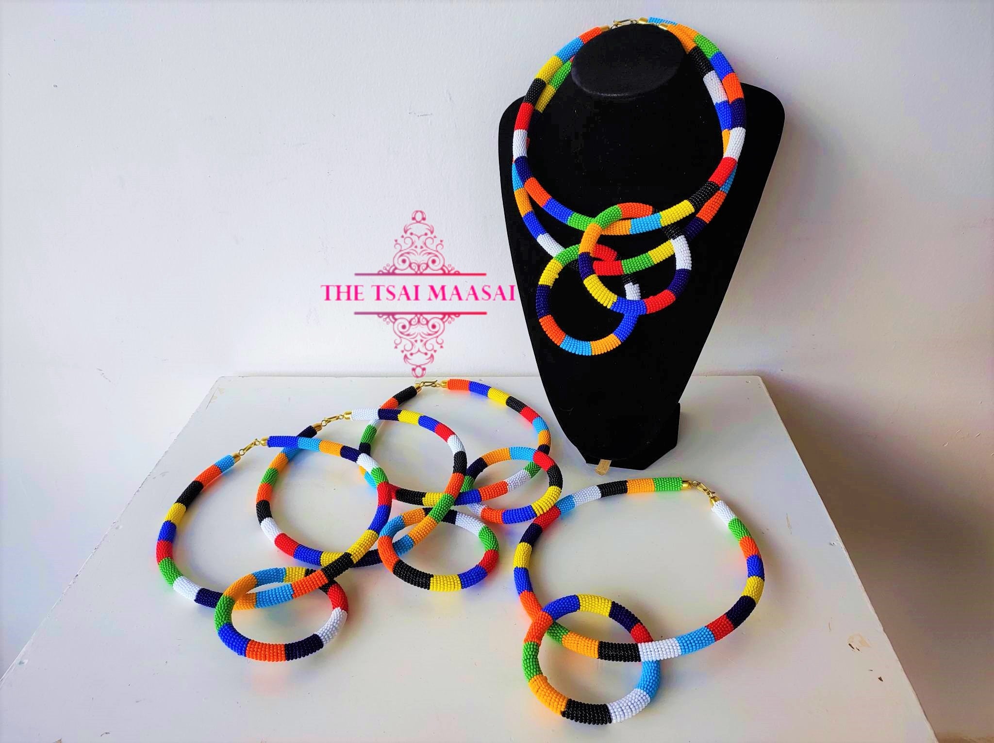 6  Colorful Wholesale Maasai Necklaces