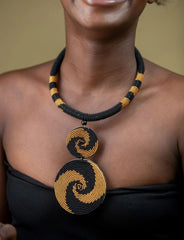 1 Black & Gold  Handmade Maasai Beaded Necklace – Bulk Order | African Handmade Products Wholesale